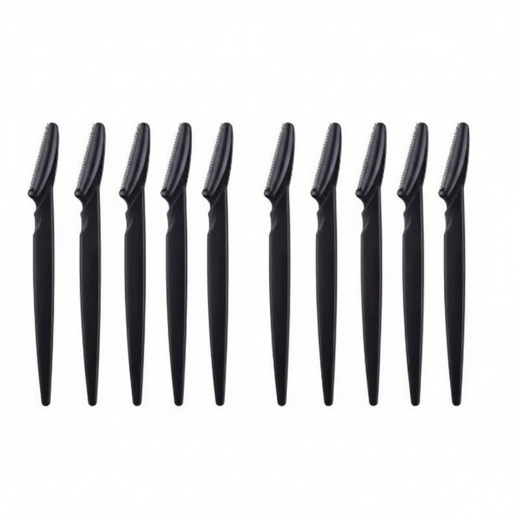 30Pcs/10Pcs Bottle Eyebrow Razors with Container Facial Eye Brow Trimmer in Case Hair Removal Shaver Safe Blades Trimming Tools